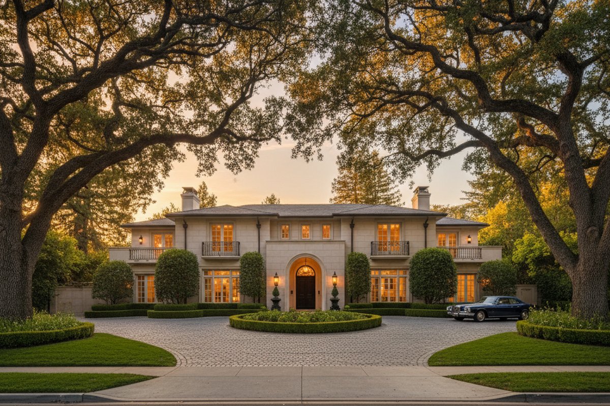 Crescent Park 的豪宅街道 — Palo Alto 最令人向往的地址之一。